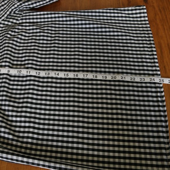 Como Navy/White Classic Gingham Blouse Cotton - Picture 5 of 8